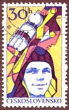 J.A. Gagarin and Vostok I - Czeckoslovakia 1977 - Scott 2140