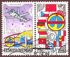 Inter Kosmos Space Program - Czeckoslovakia 1984 - Scott 2504