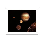 Jupiter and Moons Collage Small Poster