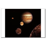 Jupiter and Mooons Mini Poster Print