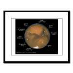Anotated Mars Large Framed Print
