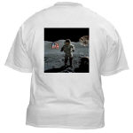 Last Moon Walk Apollo 17 White T-Shirt  