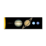 Scale Solar System Sticker (Bumper)