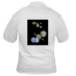 Golf Shirt with Solar System Montage