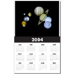 Solar System Calendar Print