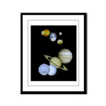 Out Solar System Framed Panel Print